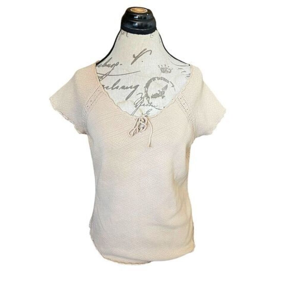 Kate Hill Womens Sweater Blouse Size Large Knit Minimalist Simple Clean Modern